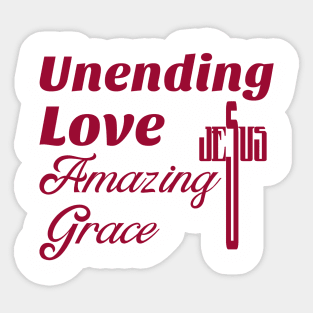 Unending Love Amazing Grace Christian Design Sticker